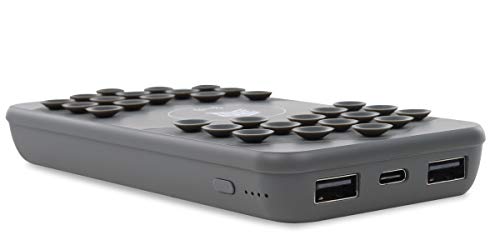 STM Wireless Power Bank 10000 mAh Grey Compatible with iPhone Samsung or Other Qi Enabled Devices 2 x USB A Ports