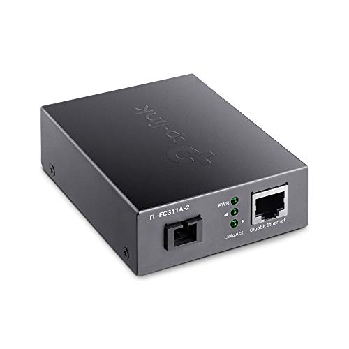 TP-Link TL-FC311A-2 - V1 - fibre media converter - GigE - 1000Base-T, WDM, 1000Base-SC - RJ-45 / SC single-mode - up to 2 km - 1310 (TX) / 1550 (RX) nm