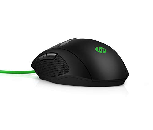 HP Pavilion Gaming 300 - Mouse - right and left-handed - 6 buttons - wired - USB - black - for OMEN Obelisk by HP 875, HP 15, 27, ENVY x360, Pavilion Gaming 15, 690, TG01, Spectre x360