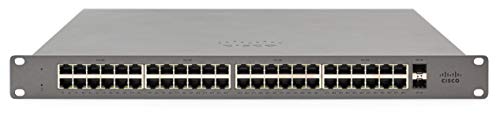 Cisco Meraki Go GS110-48P - Switch - Managed - 48 x 10/100/1000 (PoE+) + 2 x SFP (mini-GBIC) (uplink) - desktop, rack-mountable - PoE+