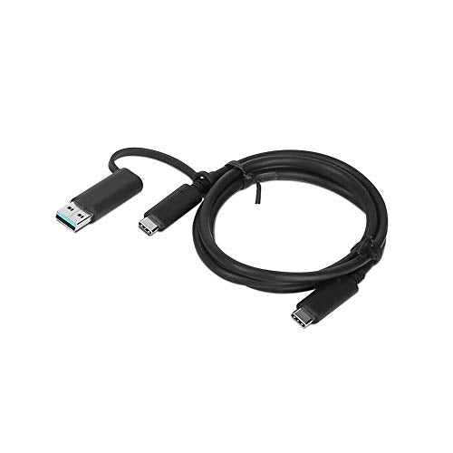 Lenovo - USB cable - USB-C (M) to USB-C (M) - 20 V - 5 A - 1 m - black - for ThinkCentre M60, ThinkPad E14 Gen 3, L14 Gen 2, L15 Gen 2, P14s Gen 2, V50t Gen 2 13