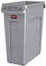 Best Value Rubbermaid Commercial Products 1971258 Plastic Vented Slim Jim Rubbish Bin Waste Receptacle, 60 Litres, Grey