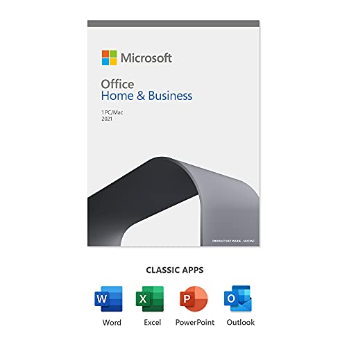 Microsoft Office Home and Business 2021 - Box pack - 1 PC/Mac - medialess, P8 - Win, Mac - English - Eurozone