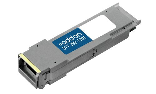 AddOn Cisco QSFP-40G-SR4 Compatible QSFP+ Transceiver - QSFP+ transceiver module - 40 Gigabit LAN - 40GBASE-SR4 - LC multi-mode - up to 100 m - 850 nm - for Cisco 1-port 40, 2-port 40, Nexus 2248PQ 10, 3016, 3064, 6001, 93108, 93180, 9336, 9372