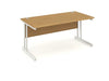 Impulse 1400 x 800mm Straight Desk White Top Panel End Leg I000394