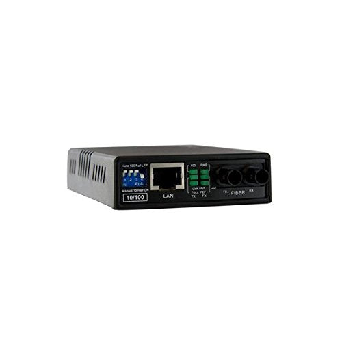 StarTech MCM110ST2 10/100 Multi Mode Fibre Copper Fast Ethernet Media Converter - Black