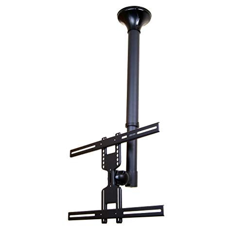 NewStar TV/Monitor Ceiling Mount for 32"-60" Screen, Height Adjustable - Ceiling mount for LCD / plasma panel (Tilt & Swivel) - black - screen size: 32"-60"