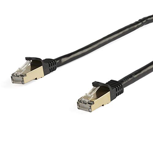 7M Cat6A Ethernet Black Rj45 Stp Cable