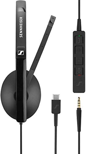 EPOS I SENNHEISER ADAPT SC 135 USB-C - Headset - on-ear - wired - 3.5 mm jack, USB-C - black - Certified for Skype for Business