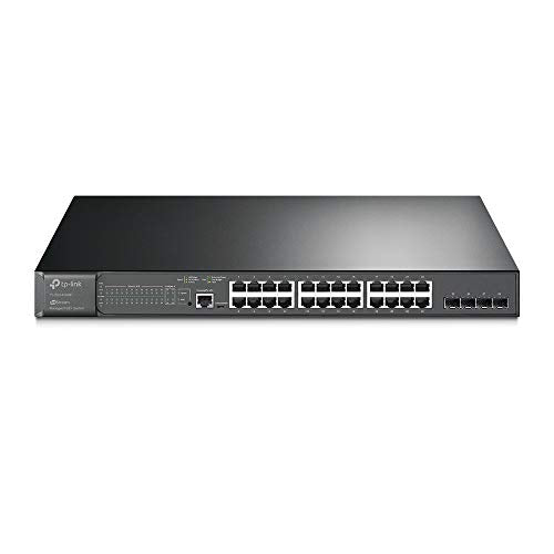TP-Link JetStream TL-SG3428MP - Switch - Managed - 24 x 10/100/1000 (PoE+) + 4 x Gigabit SFP - rack-mountable - PoE+ (384 W)