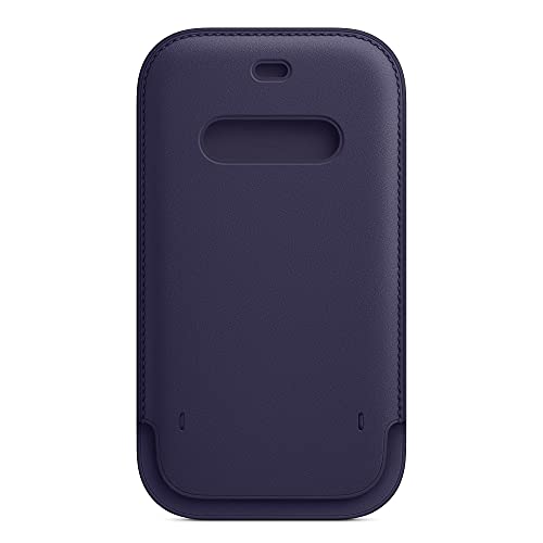 Apple with MagSafe - Protective sleeve for mobile phone - leather - deep violet - for iPhone 12 mini