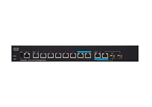 Cisco Small Business SG350-8PD - Switch - L3 - Managed - 8 x 10/100/1000 (PoE) + 2 x combo Gigabit GBIC - desktop