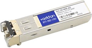 AddOn Cisco GLC-SX-MM Compatible SFP Transceiver - SFP (mini-GBIC) transceiver module - GigE - 1000Base-SX - LC multi-mode - up to 550 m - 850 nm - for Cisco 38XX, ASA 55XX, Catalyst ESS9300, Integrated Services Router 11XX