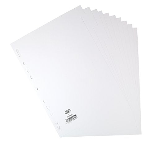Elba A4 Manilla 160gsm Subject Dividers Europunched 10 Part White