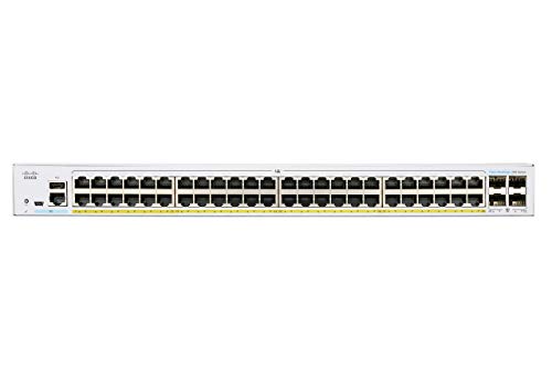 Cisco Business 350 Series 350-48P-4X - Switch - L3 - Managed - 48 x 10/100/1000 (PoE+) + 4 x 10 Gigabit SFP+ - rack-mountable - PoE+ (370 W)