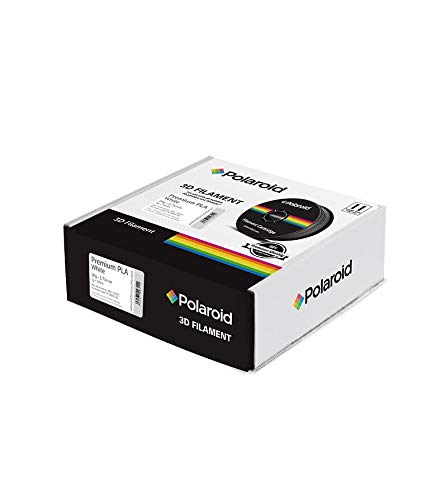 Polaroid Universal PLA 1Kg White Environmentally friendly bio-compostable plastic made from corn starch High rigidity with good gloss finish Print temperature: 190  210pC / 374  410pF, Bed temperature: 0  65pC / 32  149pF, Infill speed: 30  90 mm/s Travel speed: 90  150 mm/s