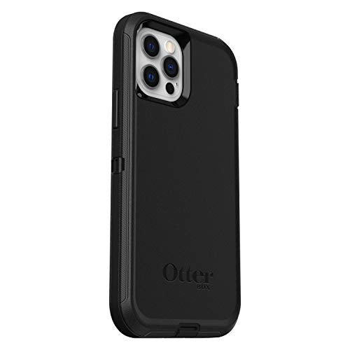 OtterBox Defender Series - Back cover for mobile phone - rugged - polycarbonate, synthetic rubber - black - for Apple iPhone 12, 12 Pro