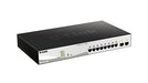 D-Link Web Smart DGS-1210-10MP - Switch - L2+ - smart - 8 x 10/100/1000 (PoE+) + 2 x Gigabit SFP - desktop - PoE+ (130 W)