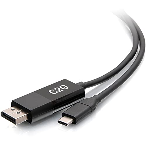 C2G 3ft (0.9m) USB-C to DisplayPort Adapter Cable - 4K 60Hz - Adapter cable - USB-C (M) to DisplayPort (M) - USB 3.1 / Thunderbolt 3 / DisplayPort - 90 cm - 4K support - black