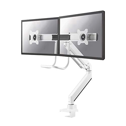 Neomounts by Newstar Select NM-D775DX - Mounting kit - for 2 LCD displays (full-motion) - white - screen size: 10"-32" - clamp mountable, grommet, desk-mountable