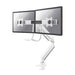 Neomounts by Newstar Select NM-D775DX - Mounting kit - for 2 LCD displays (full-motion) - white - screen size: 10"-32" - clamp mountable, grommet, desk-mountable