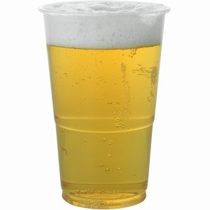 Best Value Plastic Half Pint Glass Clear (Pack of 50) 0510033