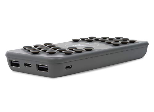 STM Wireless Power Bank 10000 mAh Grey Compatible with iPhone Samsung or Other Qi Enabled Devices 2 x USB A Ports