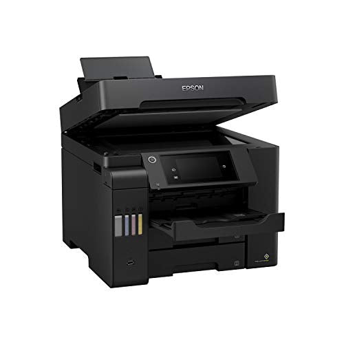 Epson EcoTank ET-5800 - Multifunction printer - colour - ink-jet - A4 (210 x 297 mm) (original) - A4 (media) - up to 25 ppm (printing) - 550 sheets - 33.6 Kbps - USB 2.0, LAN, Wi-Fi(ac) - black