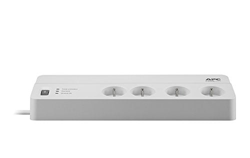 APC SurgeArrest Essential - Surge protector - AC 230 V - 2300 Watt - output connectors: 8 - Belgium, France - white