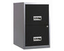 Best Value Pierre Henry 095808 A4 Steel Lockable 2 Drawers Filing Cabinet - Silver/Black