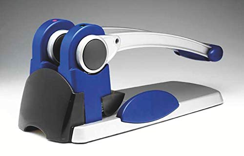 Best Value Rexel HD2300X Ultra Heavy Duty 2 Hole Punch Silver/Blue 300 Sheet Capacity with Metal Paper Guide