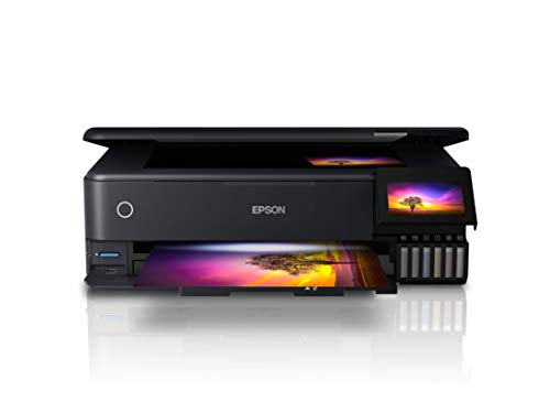 Epson EcoTank ET-8550 - Multifunction printer - colour - ink-jet - refillable - A3 (media) - up to 16 ppm (printing) - USB, LAN, USB host, Wi-Fi(ac) - black
