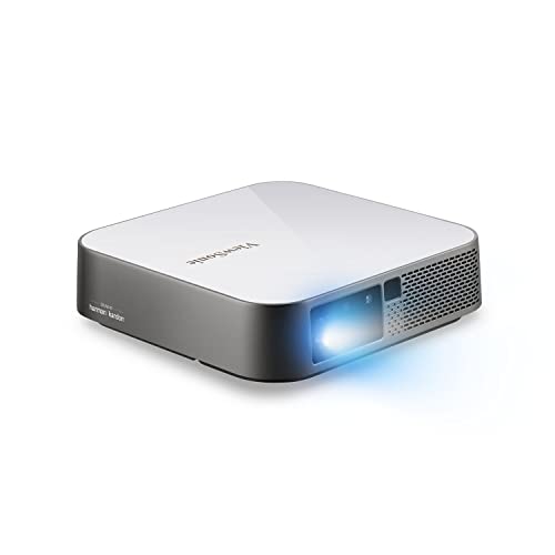 Viewsonic M2e - DLP projector - LED - 1000 lumens - Full HD (1920 x 1080) - 1080p - 802.11a/b/g/n wireless / Bluetooth 4.2 - polar white, meteor grey