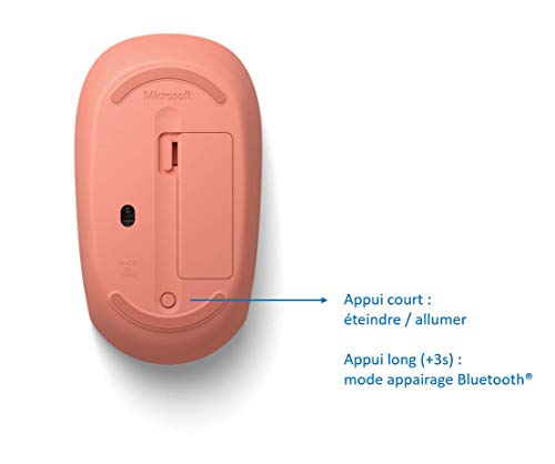 Microsoft Bluetooth Mouse - Mouse - optical - 3 buttons - wireless - Bluetooth 5.0 LE - peach
