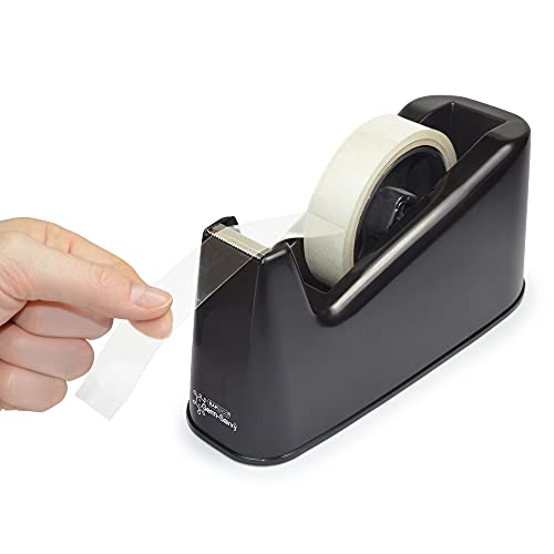 Rapesco Germ-Savvy Antibacterial 500 Heavy Duty Tape Dispenser Black RPTD500B