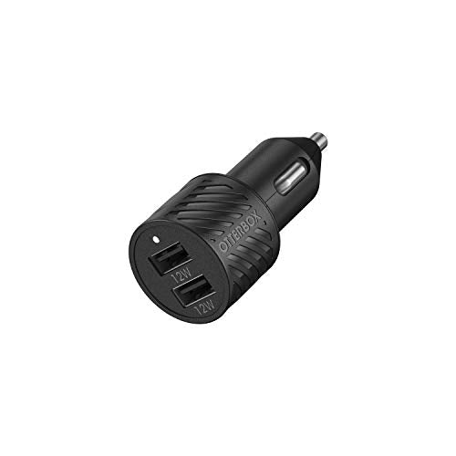OtterBox - Car power adapter - 12 Watt - 2.4 A (USB) - on cable: USB-C - black