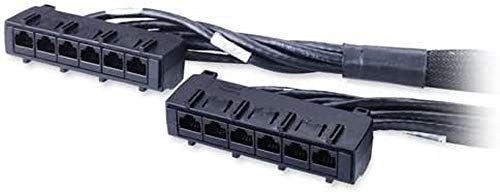 APC Data Distrbution Cable, CAT6 UTP CMR 6XRJ-45 Black 9FT (2.7M)