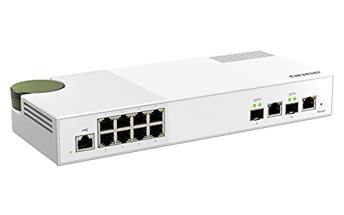 QNAP QSW-M2108R-2C - Switch - Managed - 8 x 2.5GBase-T + 2 x combo 10 Gigabit SFP+/RJ-45 - desktop, rack-mountable