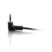 C2G Value Series - Audio cable - stereo mini jack male to stereo mini jack male - 50 cm - shielded - black - 90░ connector, right-angled connector