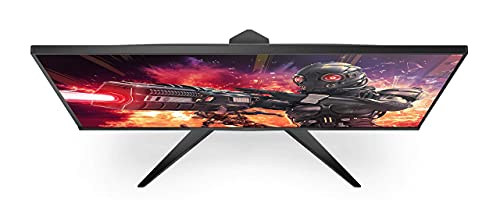 AOC Gaming U28G2AE/BK - LED monitor - 28" - 3840 x 2160 4K @ 60 Hz - IPS - 300 cd/m - 1000:1 - 1 ms - HDMI, DisplayPort - speakers - black, red