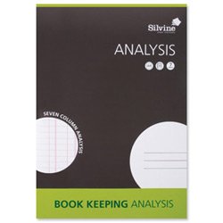 Best Value Silvine Book Keeping Notebook Analysis 32 Pages 7 Column A4 Ref SJA4A [Pack of 6]