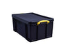Best Value Really Useful 64 Litre Storage Box, Solid Black