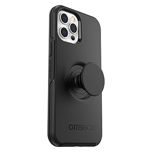 OtterBox Otter + Pop Symmetry Series - Back cover for mobile phone - polycarbonate, synthetic rubber - black - for Apple iPhone 12 Pro Max