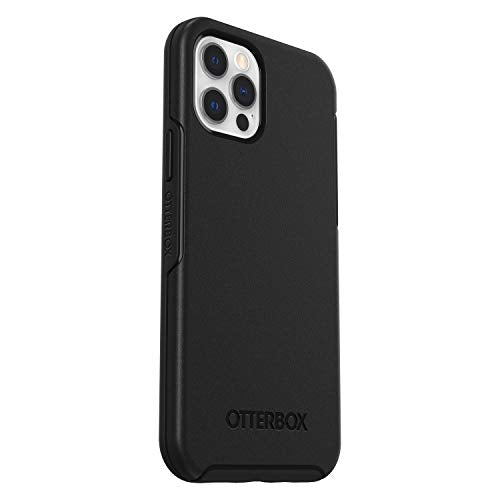 OtterBox Symmetry Series - ProPack Packaging - back cover for mobile phone - polycarbonate, synthetic rubber - black - for Apple iPhone 12, 12 Pro