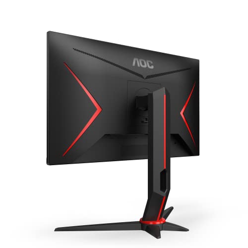 AOC Gaming 24G2SPU/BK - G2 Series - LED monitor - gaming - 23.8" - 1920 x 1080 Full HD (1080p) @ 165 Hz - IPS - 300 cd/m² - 1000:1 - 4 ms - 2xHDMI, VGA, DisplayPort - speakers - black, red