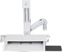 Ergotron StyleView Sit-Stand Combo Arm with Worksurface - Wall mount for LCD display / keyboard / mouse / CPU - aluminium, high-grade plastic - white - screen size: up to 24"