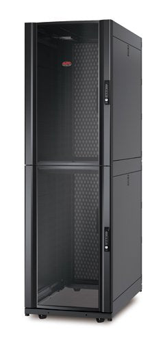 NetShelter SX Colocation 2 x 20U 600mm Wide x 1070mm Deep Enclosure with Sides Black. Size (WxDxH: 60 cm x 107 cm x 199 cm) May require special handling and delivery can take up to 3 days due to the size. Check with sales.