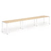 Dynamic Evolve Plus 1600mm Single Row 3 Person Desk Maple Top White Frame BE389