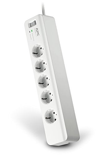APC SurgeArrest Essential - Surge protector - AC 230 V - 2300 Watt - output connectors: 5 - Germany - white