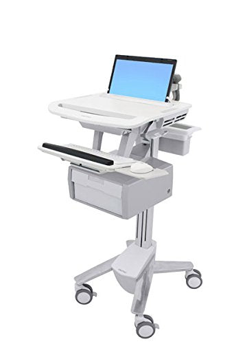 Ergotron StyleView - Cart - for notebook / PC equipment (open architecture) - lockable - medical - aluminium, zinc-plated steel, high-grade plastic - screen size: up to 17.3"